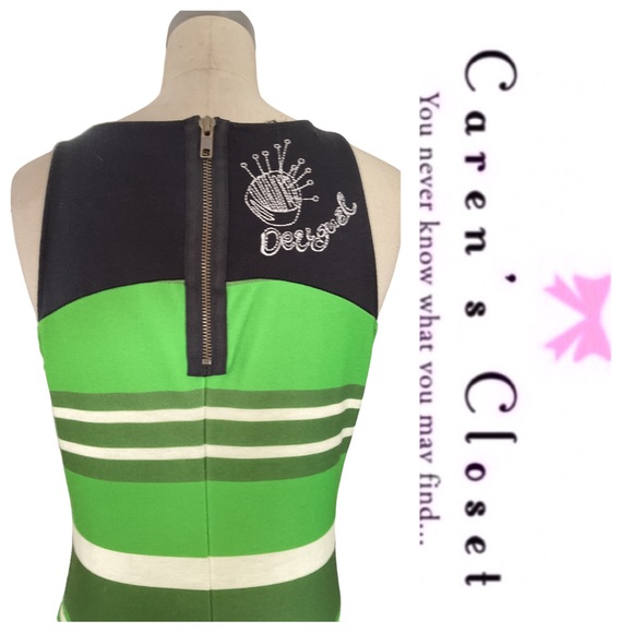 Desigual Graphic Chula Life Floral Stripe Sleeveless Multicolor Mini Dress - Picture 6 of 7